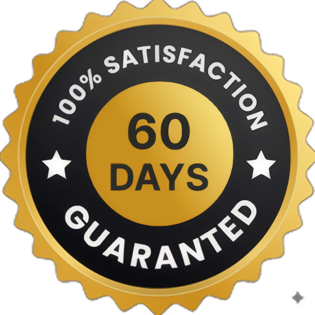 60-day money back guarantee seal